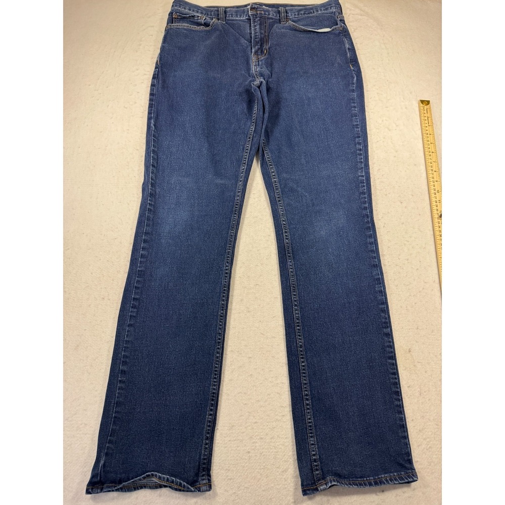 Old Navy Straight Built-In Flex Jeans Mens 36x36 Blue Denim Medium Wash Mid Rise